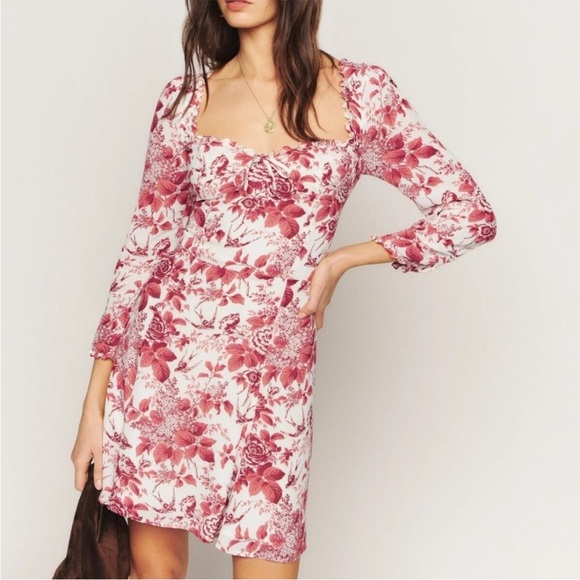 Reformation Dresses & Skirts - Reformation Remi dress toile de jouy Sz 0 NWOT